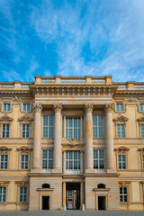 Courtyard of the Berlin City Palace. Тhe facade with the entrance to the Museum Island, Berlin, Germany.