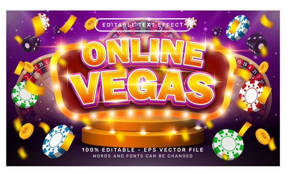 online vegas 3d text effect and editable text effect