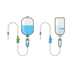 Blood and Medicament Drop Counter Set. Vector