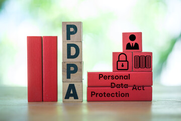 Legal Personal Data Protection Act icon with icons ,PDPA, protect personal information