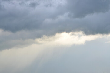 sky cloud before rain .It nature background of season change 