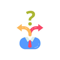 Confusion In Decision Making icon in vector. Logotype