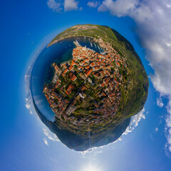 Panorama miniplanet. Vis island. Croatia