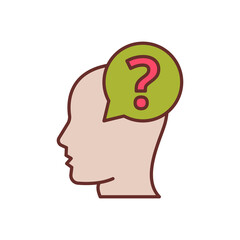 Thinking icon in vector. Logotype
