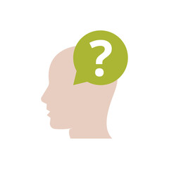 Thinking icon in vector. Logotype