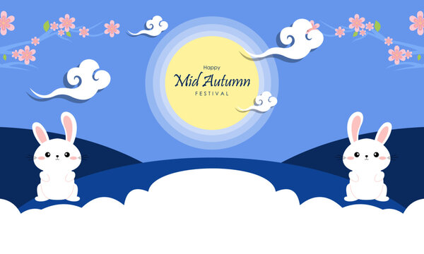 Mid autumn festival celebration illustration