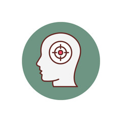 Target Thinking icon in vector. Logotype