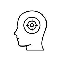 Target Thinking icon in vector. Logotype