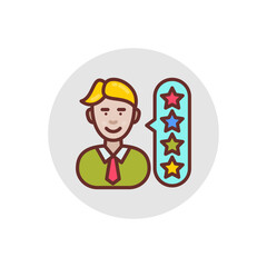 Marketing Rating icon in vector. Logotype