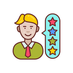 Marketing Rating icon in vector. Logotype