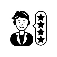 Marketing Rating icon in vector. Logotype