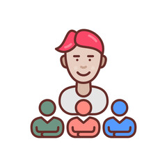 Leadership icon in vector. Logotype