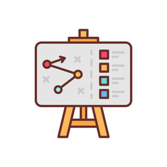 Presenting Strategy Planning icon in vector. Logotype