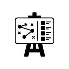 Presenting Strategy Planning icon in vector. Logotype