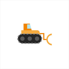 Fototapeta premium bulldozer vector for website symbol icon presentation