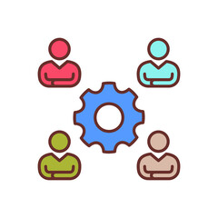 Teamwork icon in vector. Logotype