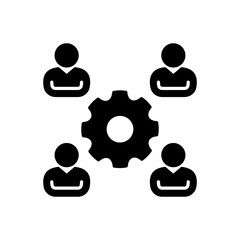 Teamwork icon in vector. Logotype