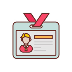 Identity card icon in vector. Logotype