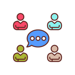Team Communication icon in vector. Logotype