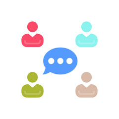 Team Communication icon in vector. Logotype