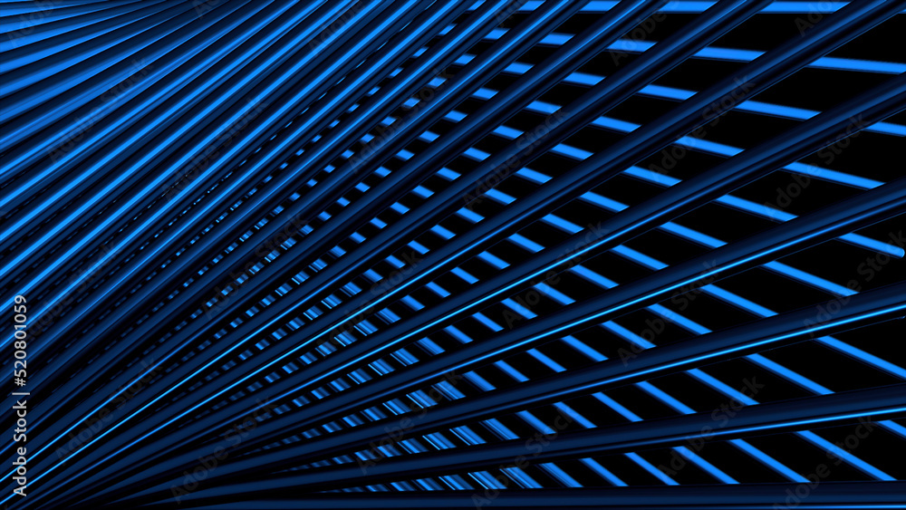 Poster purple and blue background.motion.bright stripes in abstraction that move in 3d format.