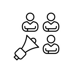 Advertising icon in vector. Logotype