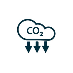Co2 icon. Carbon Dioxide Emissions icon or logo. co2 emissions. Vector EPS 10.