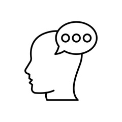 Mind icon in vector. Logotype