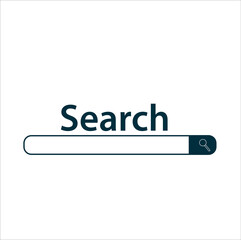 Browser search bar for UI. Internet window. Vector on isolated white background. EPS 10