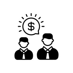 Business Talk icon in vector. Logotype