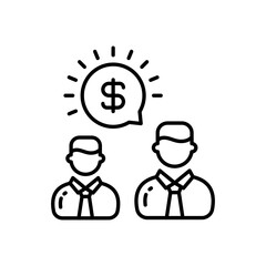Business Talk icon in vector. Logotype