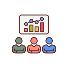 Presentation icon in vector. Logotype