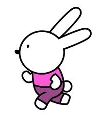 ウサギ　干支　走る