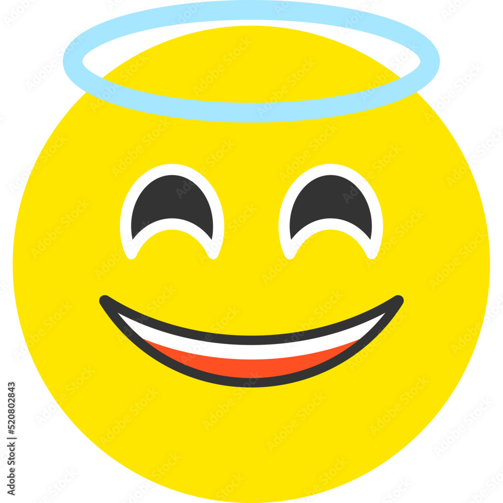 Canvas Prints Smiling Face with Halo Icon