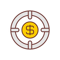 Business Goal icon in vector. Logotype