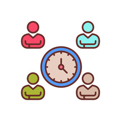 Meeting Time icon in vector. Logotype