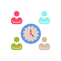 Meeting Time icon in vector. Logotype