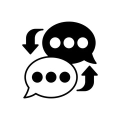 Talking icon in vector. Logotype