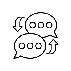 Talking icon in vector. Logotype