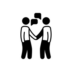 Negotiation icon in vector. Logotype