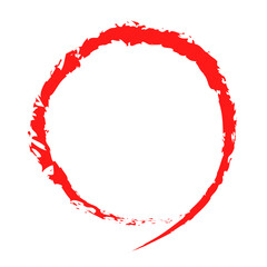 手書き風の赤丸。
