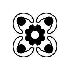 Teamwork icon in vector. Logotype