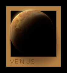Venus. Solar system planet. Venus planet hex color palette. 3d rendering.jpg