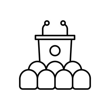 recommend clip art: Presentation Audience icon in vector. Logotype