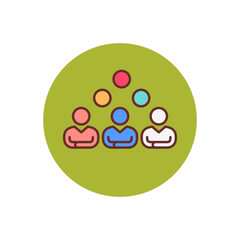 Audience icon in vector. Logotype