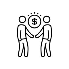 Obraz premium Deal icon in vector. Logotype