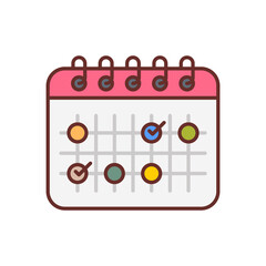 Event Schedule icon in vector. Logotype