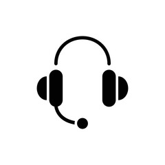 Headphone Icon Sign Vector Isolated on Whtie Artboard