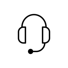 Headphone Icon Sign Vector Isolated on Whtie Artboard