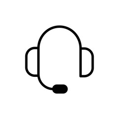 Headphone Icon Sign Vector Isolated on Whtie Artboard